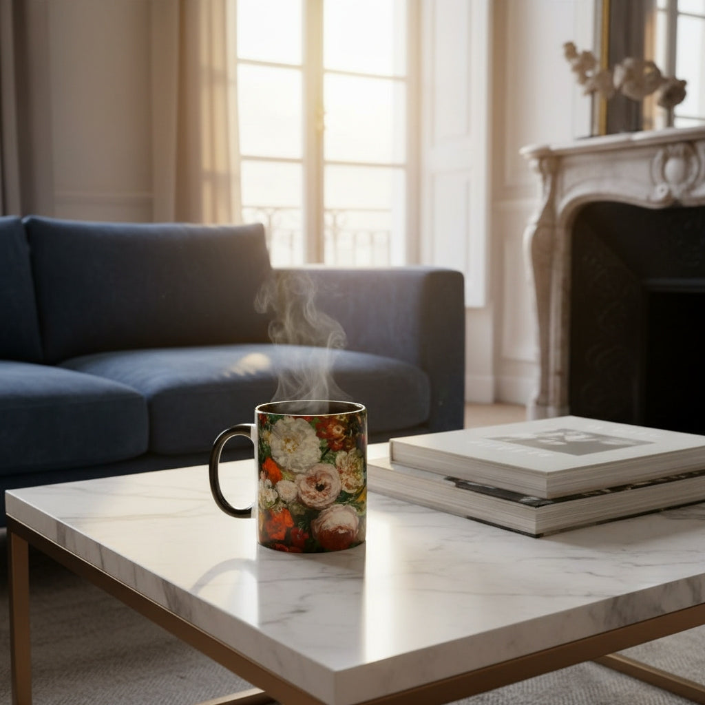 Still Life with Flowers (Ruysch) - Fine Art Ceramic Mug - Various Colours