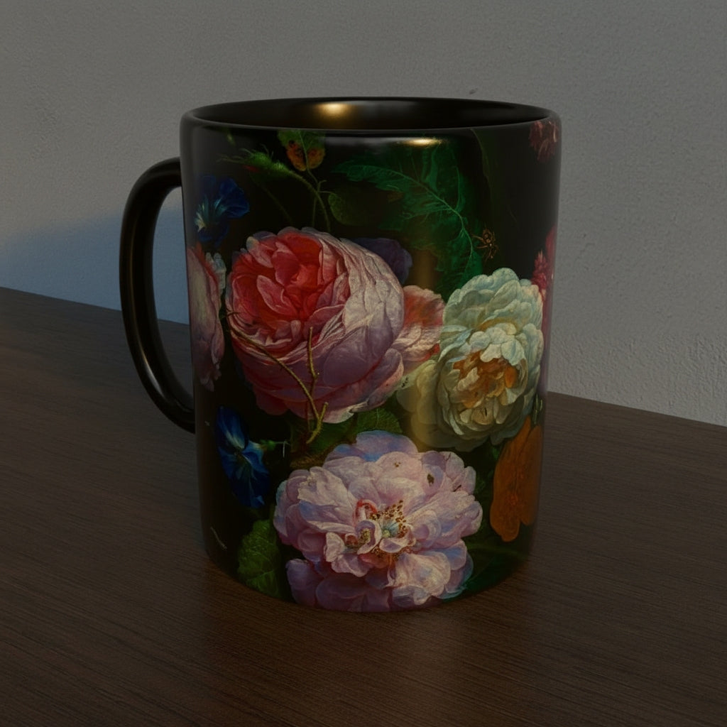 Still Life with Flowers (Heem) -  Fine Art Ceramic Mug - Various Colours