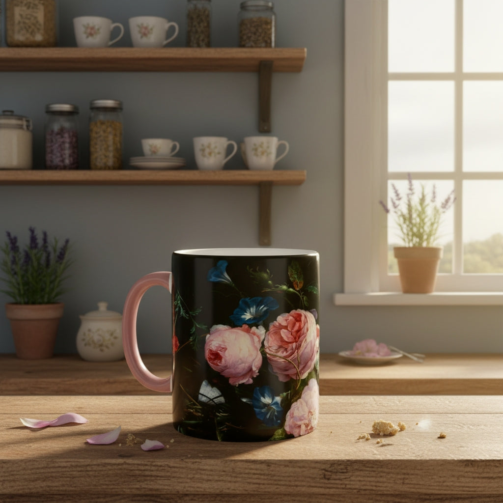 Still Life with Flowers (Heem) -  Fine Art Ceramic Mug - Various Colours