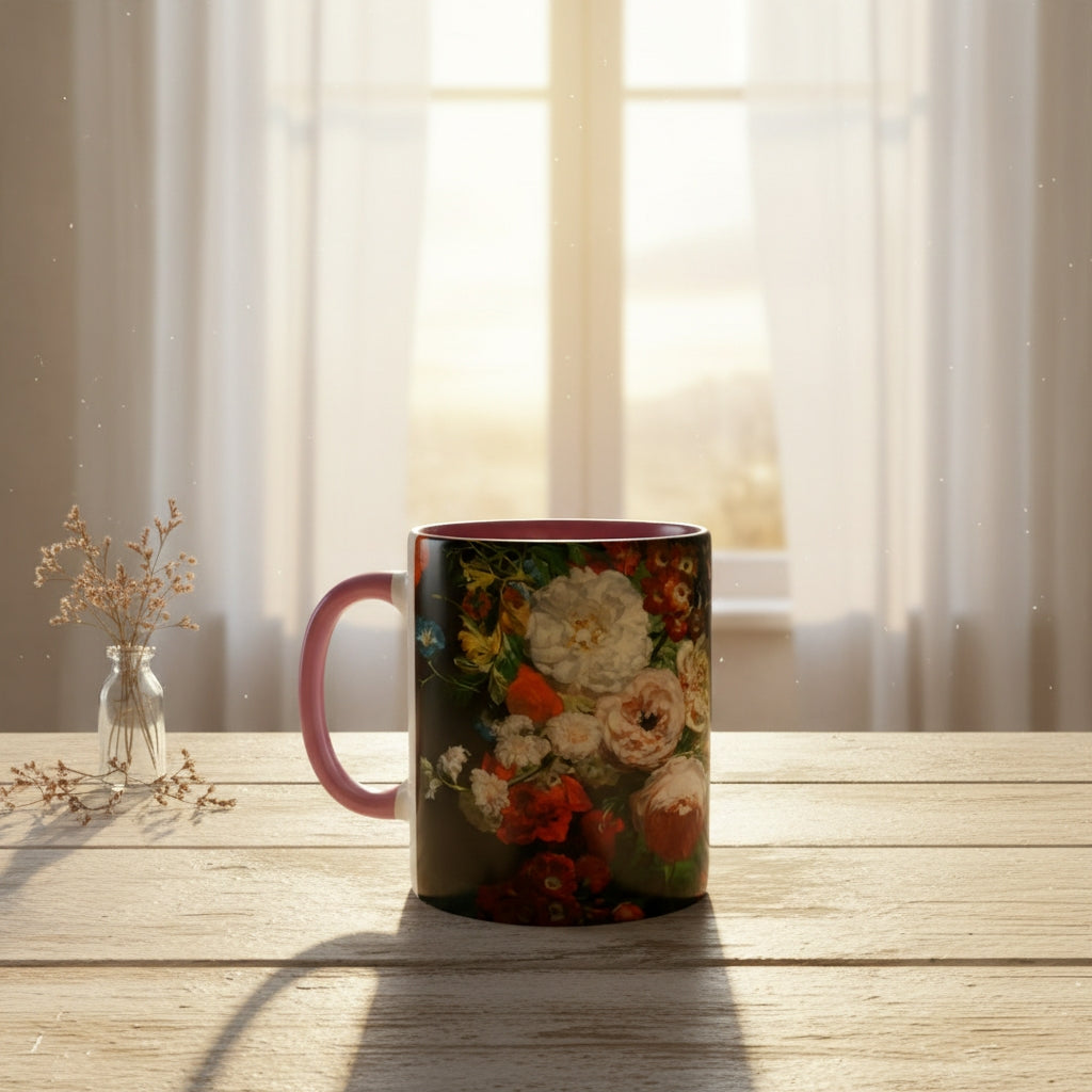 Still Life with Flowers (Ruysch) -  Fine Art Ceramic Mug - Various Colours