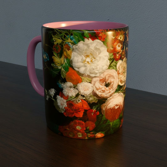 Still Life with Flowers (Ruysch) -  Fine Art Ceramic Mug - Various Colours