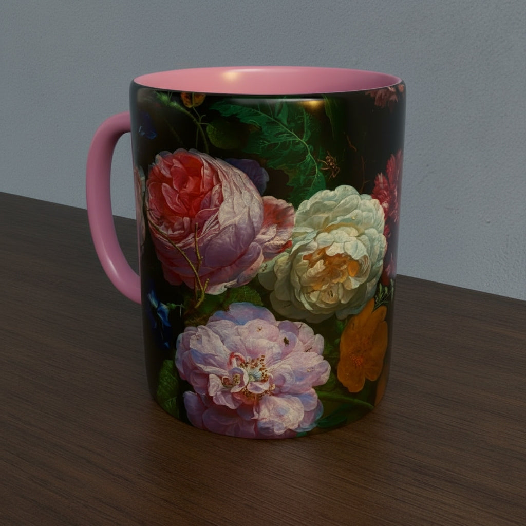 Still Life with Flowers (Heem) -  Fine Art Ceramic Mug - Various Colours